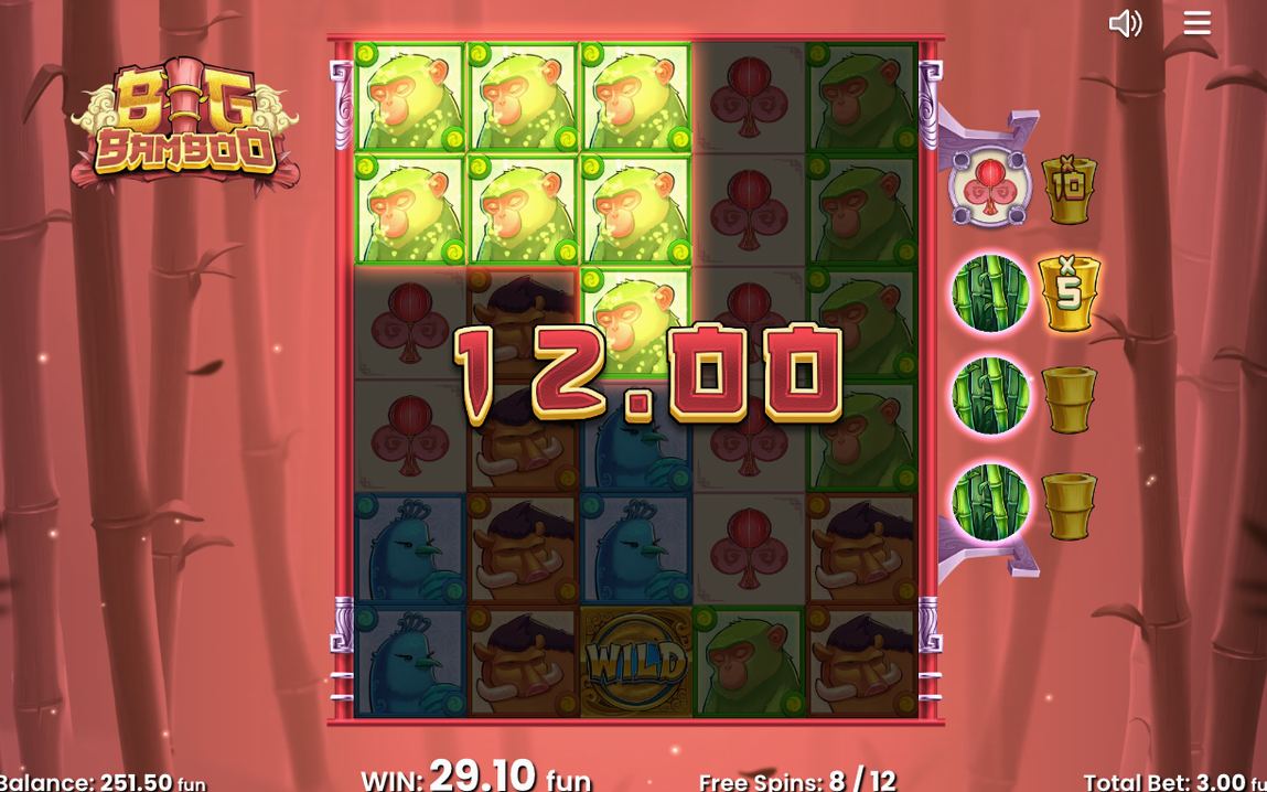 Free spins där lågsymbol omvandlas till bambu